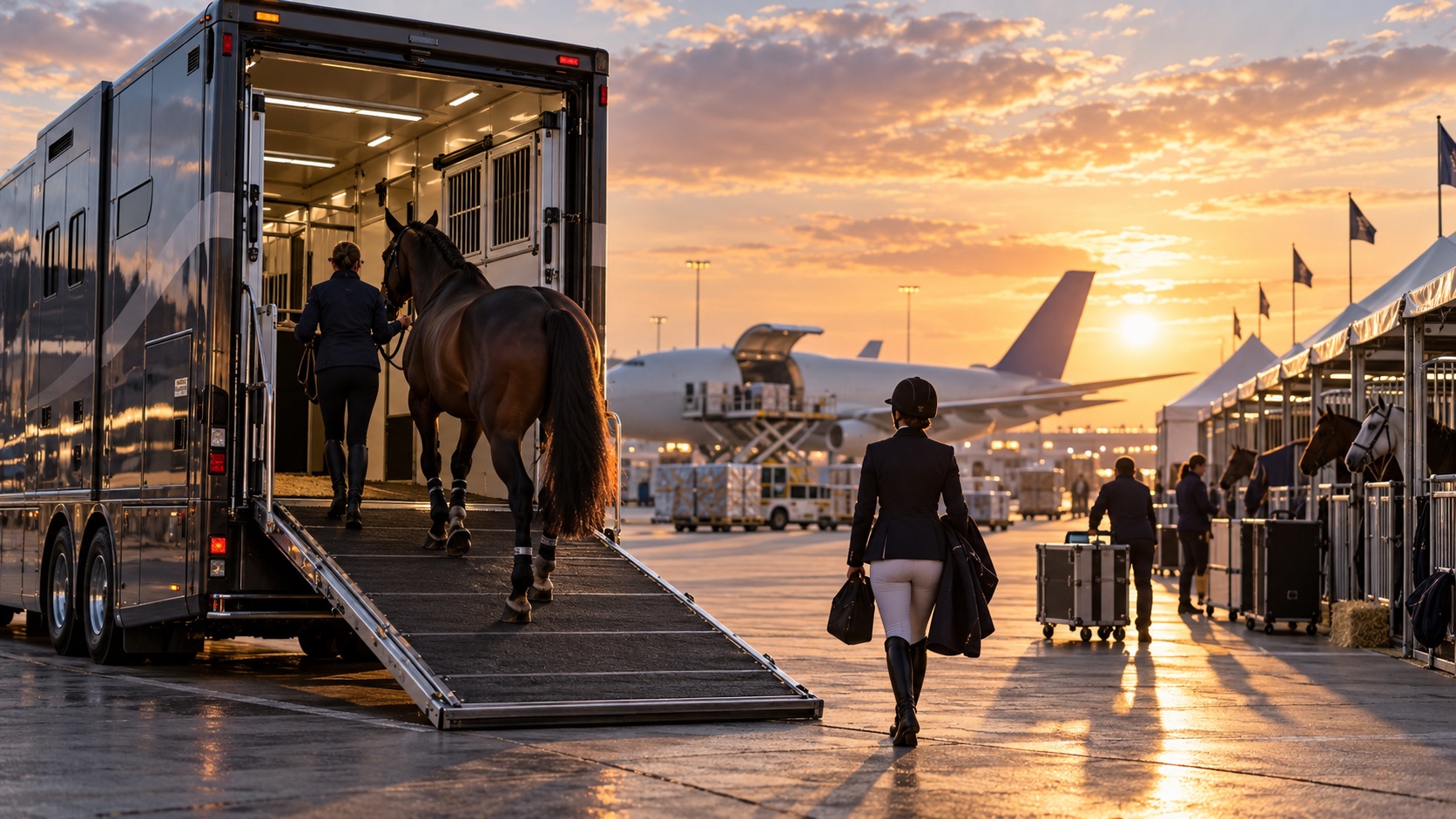 International horse transport operation